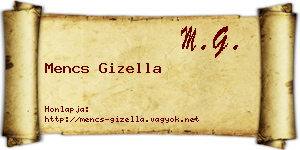 Mencs Gizella névjegykártya
